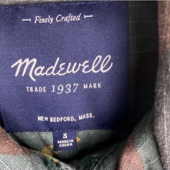 Madewell 100% Cotton Military Long Sleeve Jacket. Size Small - Picture 8 of 9